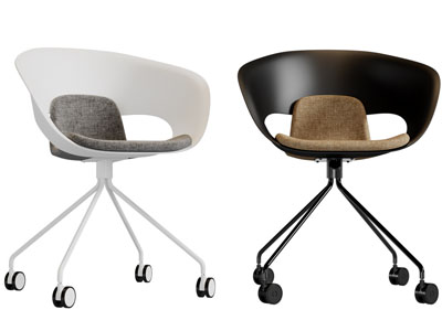 现代带滑轮的休闲椅子