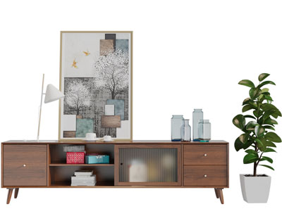 北欧实木电视柜