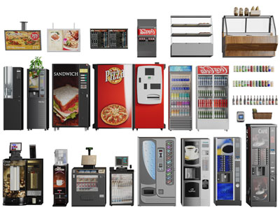 现代餐饮咖啡机饮料冷藏柜商业设备3d模型 现代餐饮咖啡机饮料冷藏柜商业设备