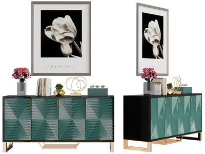 现代轻奢玄关柜边柜