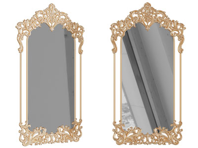 欧式雕花边框的装饰镜子墙饰挂件