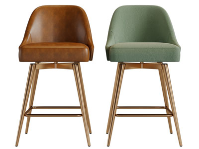 现代轻奢布艺吧椅