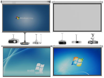 现代多媒体投影幕布3d模型 现代多媒体投影幕布