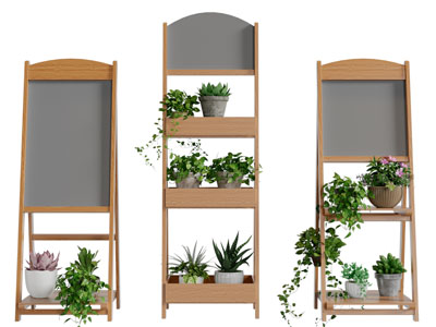 北欧实木植物盆栽装饰架