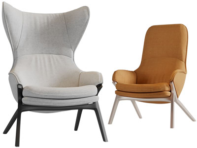 北欧布艺休闲椅子