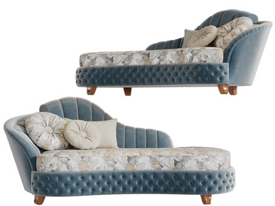 欧式布艺美人榻贵妃椅