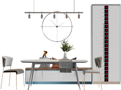 现代轻奢卡座餐桌椅组合