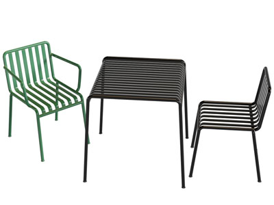 现代镂空金属餐桌椅组合