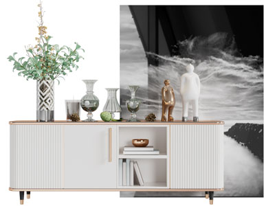 现代轻奢玄关柜边柜