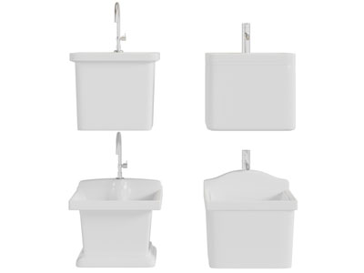 现代方形陶瓷拖把池