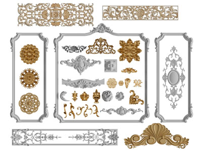 法式雕花角线护墙板