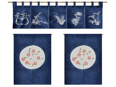 中式门帘挂帘3d模型 中式门帘挂帘