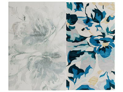 新中式长方形地毯3d模型 新中式长方形地毯