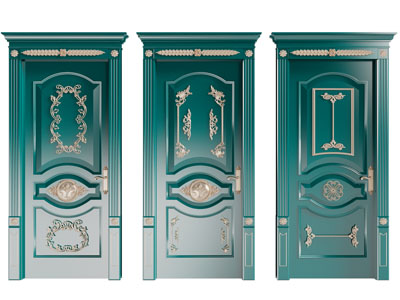 欧式古典雕花平开门