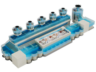 现代亚克力海鲜池展柜