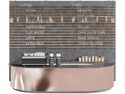 现代咖啡厅吧台