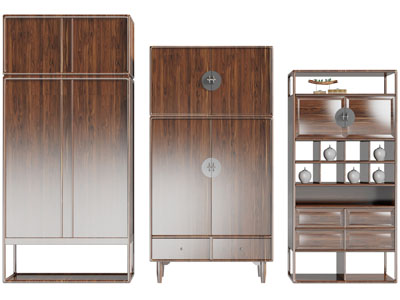 新中式实木装饰柜