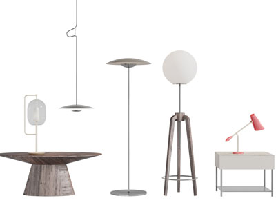 现代落地灯台灯