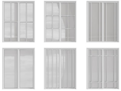 现代玻璃推拉门