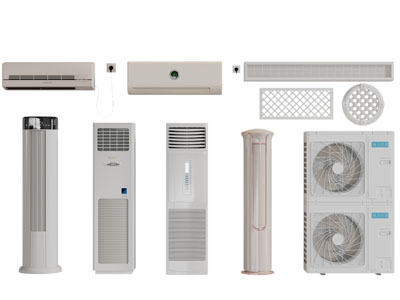 现代圆柱形方形壁挂式空调