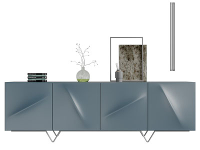 后现代蓝色电视柜