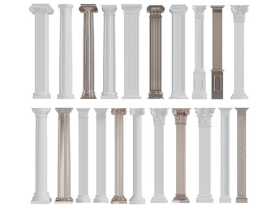 欧式方形圆形雕花罗马柱子