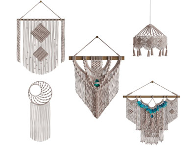 民族风情的流苏墙饰挂件