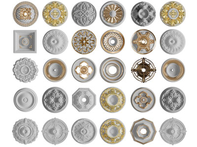 欧式雕花圆形灯盘