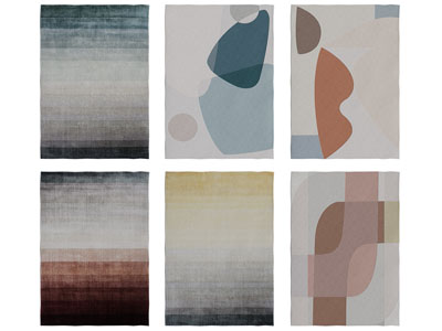 现代抽象图案长方形地毯3d模型 现代抽象图案长方形地毯