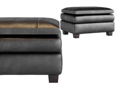 美式方形脚踏沙发凳