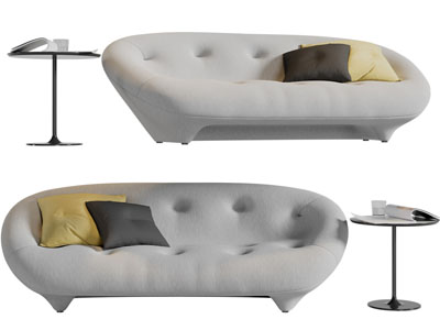 现代布艺多人沙发3d模型 现代布艺多人沙发