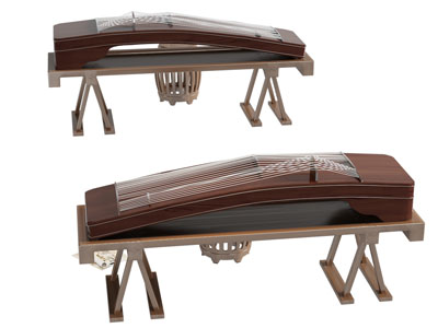 中式乐器古筝3d模型 中式乐器古筝