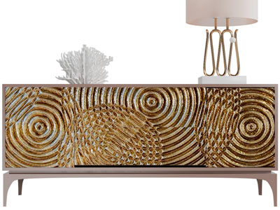 现代装饰花纹的玄关柜