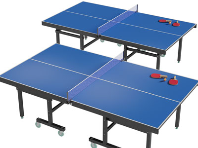 现代蓝色乒乓球桌体育设备3d模型 现代蓝色乒乓球桌体育设备