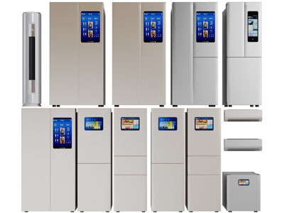 现代加宽双门电冰箱空调