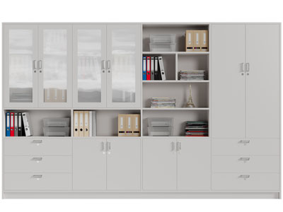 现代金属办公文件收纳装饰柜