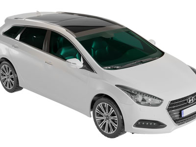 现代白色汽车3d模型 现代白色汽车
