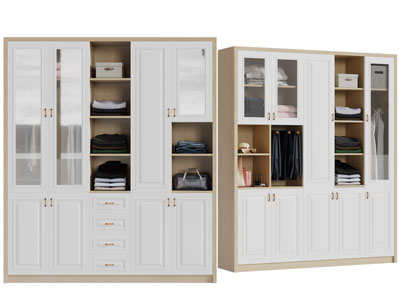 北欧实木衣柜3d模型 北欧实木衣柜