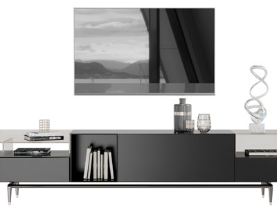 现代电视柜电视机