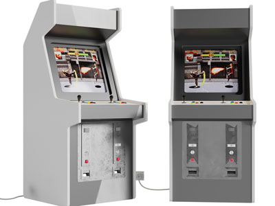 现代游戏机游乐设备3d模型 现代游戏机游乐设备