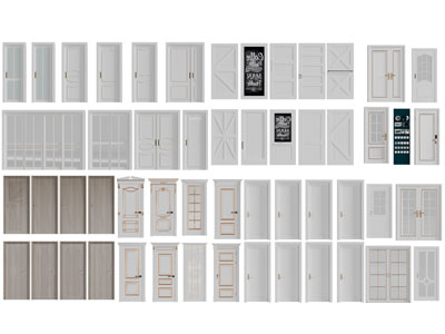 现代实木平开门