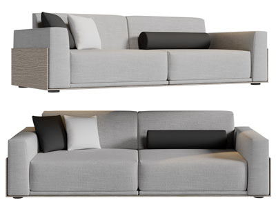 现代多人沙发3d模型 现代多人沙发