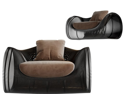 后现代休闲单人沙发