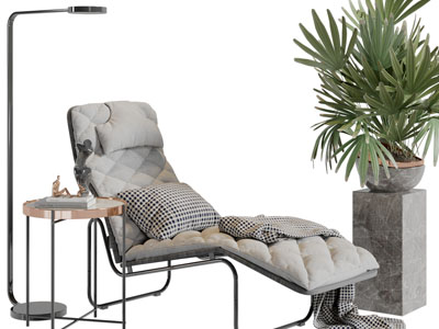 现代躺椅落地灯