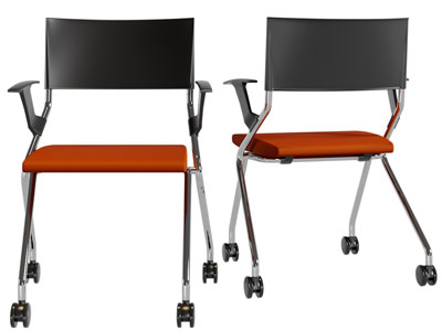 现代带滑轮的休闲椅子