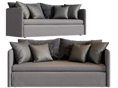 现代多人沙发3d模型 现代多人沙发