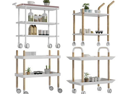 北欧可移动置物收纳装饰架