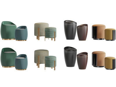 现代圆形坐凳沙发凳