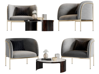 现代轻奢休闲单人沙发