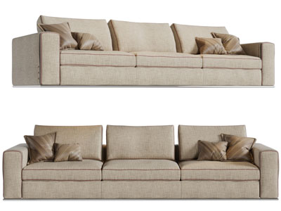 现代布艺多人沙发3d模型 现代布艺多人沙发